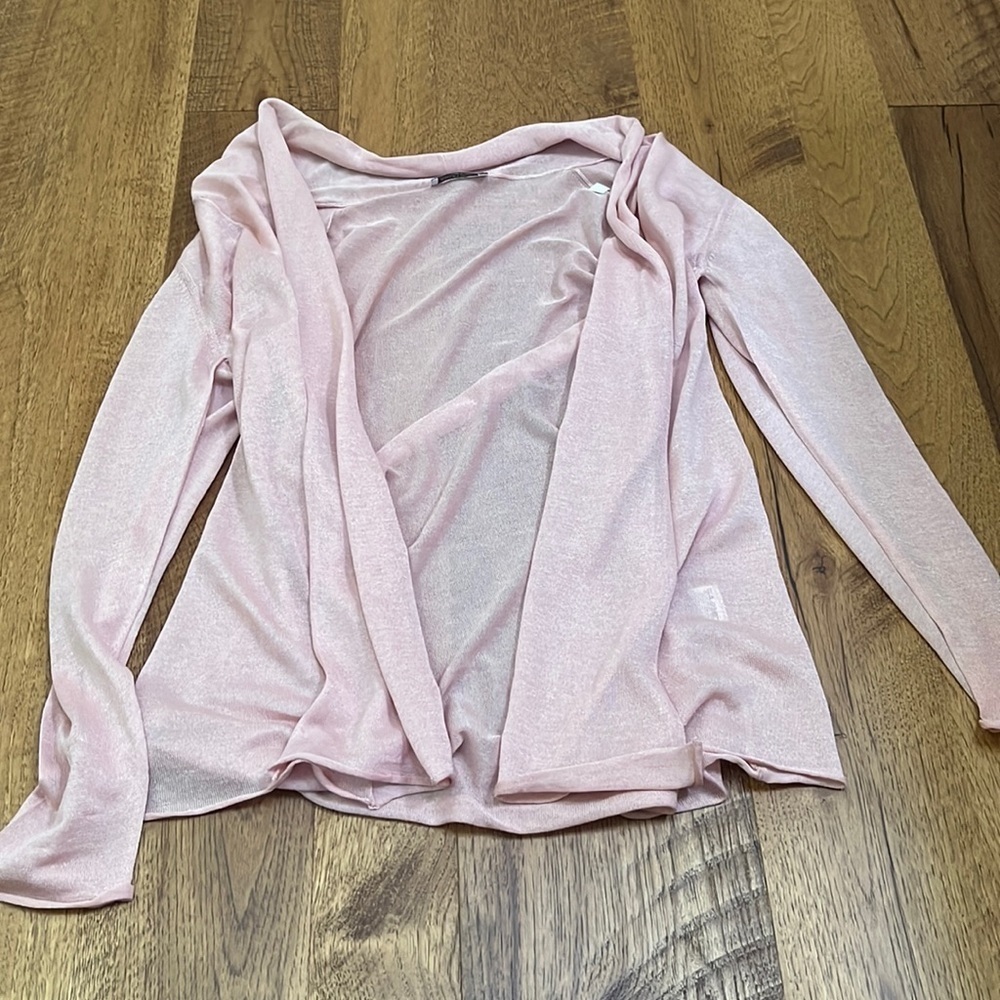 Gran Sasso Women’s Pink See Through Cardigan Size 44 Size 8